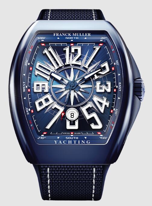 Best FRANCK MULLER Vanguard Yachting Ceramic V 45 SC DT YACHT CR BL (BL) Replica Watch